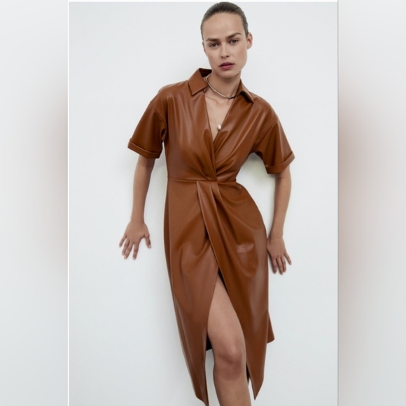 Zara faux leather fall dress - Picture 4 of 4